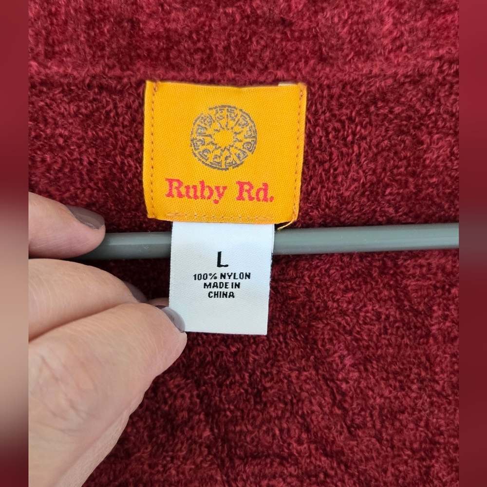 Ruby Rd. Red Cardigan Size Large - image 4